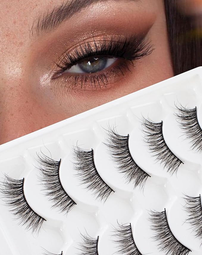 Onlyall Wispy 3/4 Lashes Natural Look False Eyelashes Mink C15