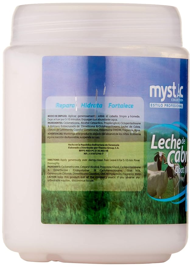 Goat Milk Treatment Mask for Dry, Damaged Hair - 35oz - Deep Conditioning, Nourishing & Hydrating, Promotes Growth, Intensive Repair System in Ampoules for Fragile, Split Ends