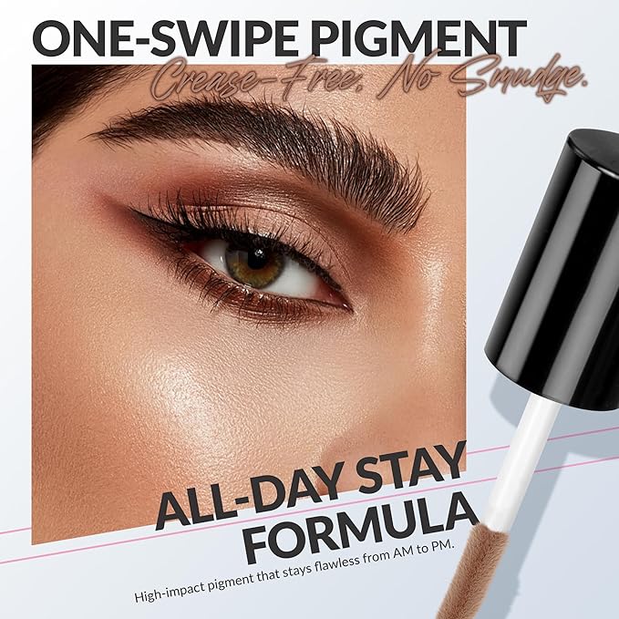BEPHOLAN Matte Brown Liquid Eyeshadow With Subtle Shimmer Waterproof,Long-Lasting, Neutral Naked Smooth Creamy Eyeshadow Lightweight Crease-Resistant Liquid-to-Powder Eye Shadow(Sahara Dusk 05#)