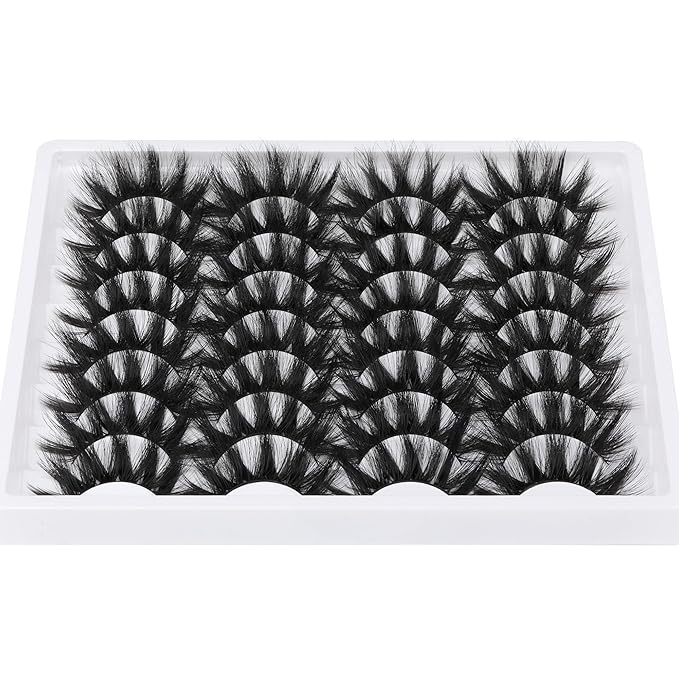 ALICROWN Dramatic Eyelashes Thick Mixed False Lashes Lightweight Handmade Soft Volume 16 Pairs Faux Mink Lashes Pack