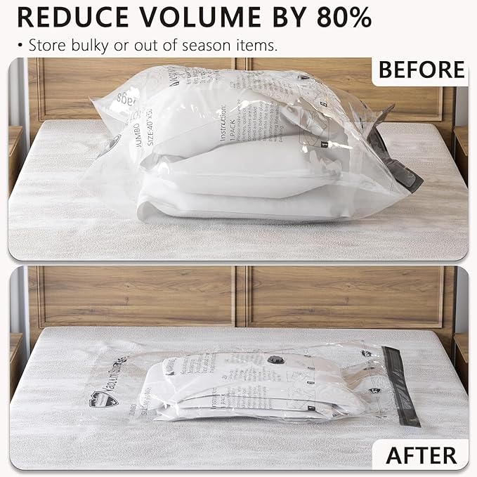 14 Pack Vacuum Storage Bags with Electric Pump, Compression Packing Seal Space Saver Cubes for Clothing Bedding Blankets Pillows