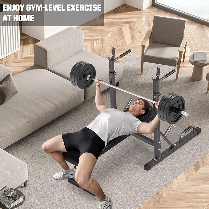 BEKING Weight Bench with Rack