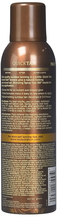 Body Drench Aerosol QuickTan Bronzing Spray, Medium/Dark, 6 Fl Oz (Pack of 3)