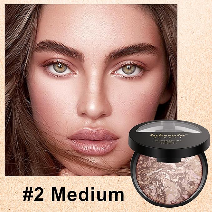 Baked Powder Contour Makeup, Brighten Bronzer Powder, Highlighter