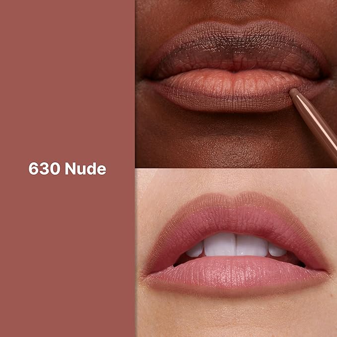 Revlon Colorstay Lip Liner with Built-In Sharpener, Valentine's Day Makeup Gifts for Women, Longwear Rich Colors, Smooth Application, 630 Nude, 0.01 oz