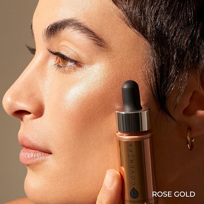 COVER FX Custom Enhancer Drops - Rose Gold: Liquid Highlighter 15mL