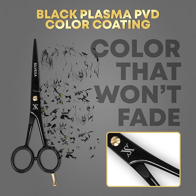 Barber Hair cutting scissors 420C Stainless Steel Hair scissor Sharp Razor edge premium shears for hair cutting for salon and home (6")