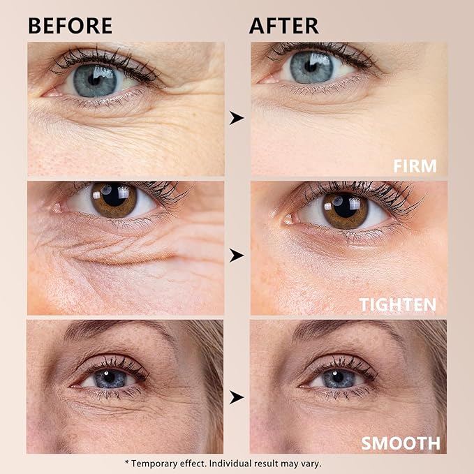 Seyoulala Instant Eye Firming Cream, Temporary Face Tightener Gel, Rapidly Reduces Under-Eye Bags, Dark Circles and Puffiness, Anti Aging Fine Lines, 24H Firming (1 oz, Unscented)