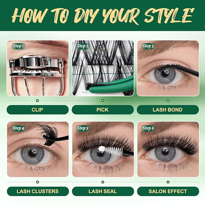Lash Clusters 96pcs Individual Lashes Y22 D Curl 8-18MIX Eyelash Clusters KEYYOU Volume Wispy Lash Extension Soft&Comfortable Easy DIY at Home(Y22,D-8-18MIX)