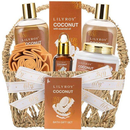 Valentines Day Gifts for Women - 7Pcs Luxury Bath and Body Gift Basket Set for Women & Men Perfect Gift | Mothers Day Gifts for Mom, Fathers Day, Birthday, Christmas Gift for Her & Him All Occasion