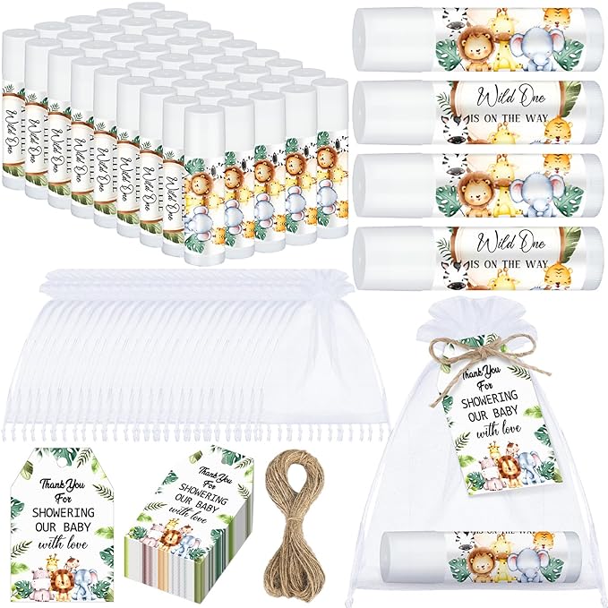 Dunzy 50 Pack Baby Shower Party Animal)