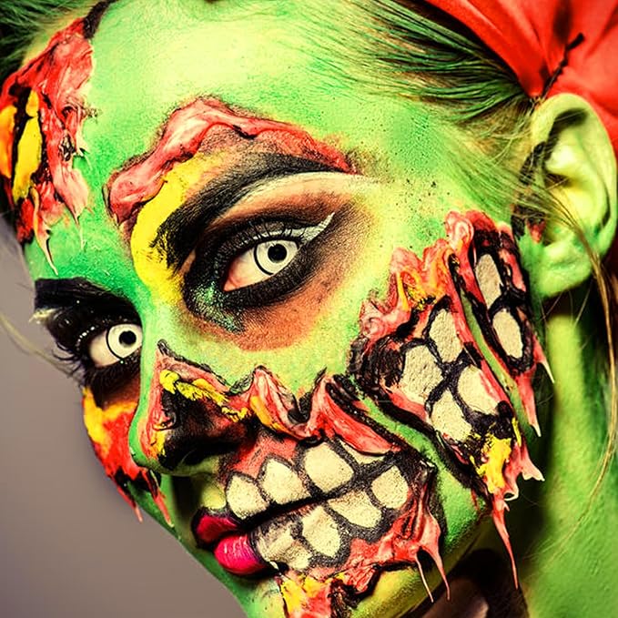 MEICOLY Light Green Face Body Paint(2.37Oz),Christmas Stocking Stuffers,Lime Green Face Paint for Halloween SFX Witch Elphaba Makeup,Camouflage Hunting Hulk Gamora,St Patrick's Day Accessories