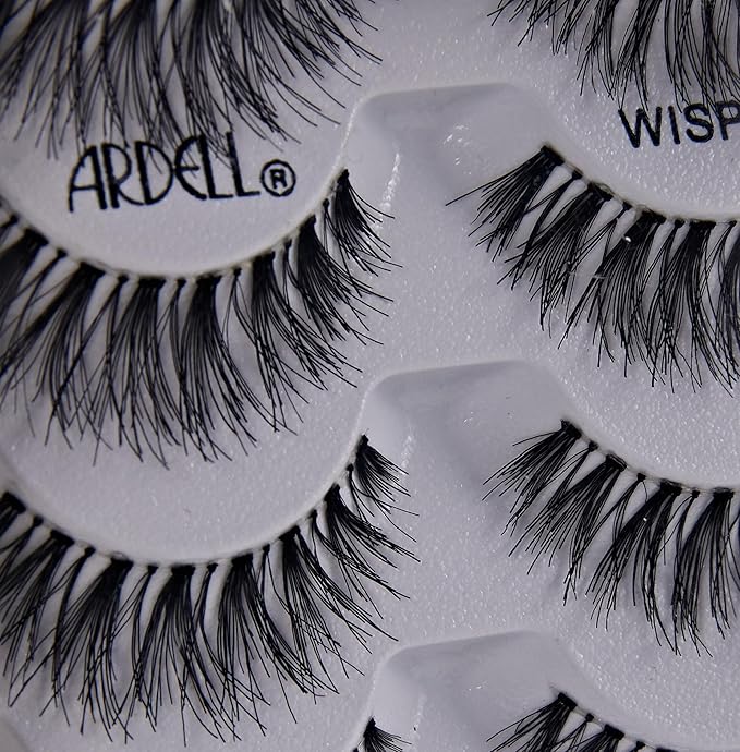 Ardell False Eyelashes Wispies Black, 1 pack (6 pairs of strip lashes per pack)
