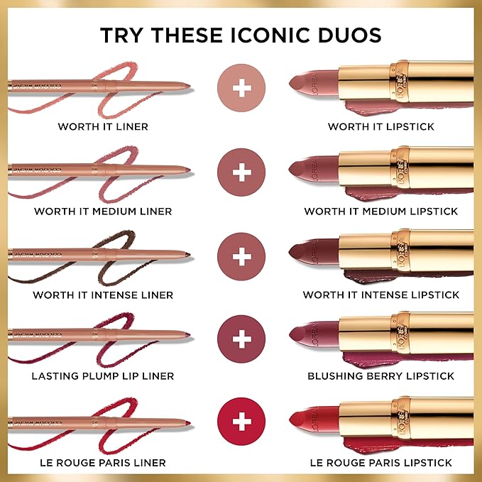 L'Oreal Paris Colour Riche Original Creamy, Hydrating Satin Lipstick with Argan Oil and Vitamin E, Berry Parisienne , 1 Count
