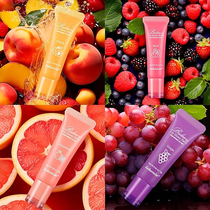 2Pcs Lip Glowy Balm and Lip (Grapefruit)