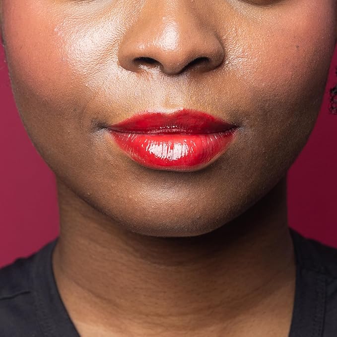 Cheekbone Harmony Lip Gloss, Fire, Moisturizing Lip Gloss with Shea Butter & Sustainably Sourced Ingredients, Non-Sticky, Smooth Shine, Vegan, 0.22 oz.
