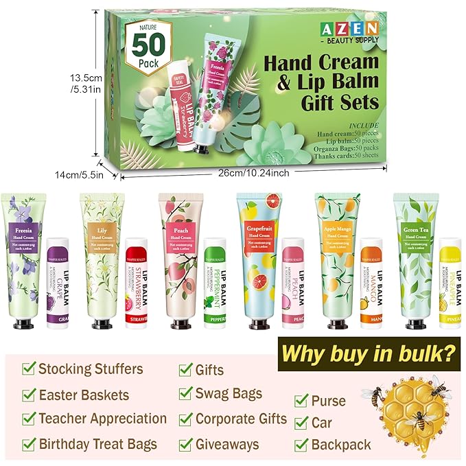 AZEN 50 Sets Hand Cream Bulk