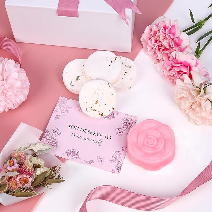 EXTALOW Spa Gifts for Women Bath and Body Gift Basket Valentines Day Gift Rose Home Spa Set Self Care Gifts for Mom Sister Her Wife Birthday Gifts for Women Spa Kit Care Package Thank You Gift