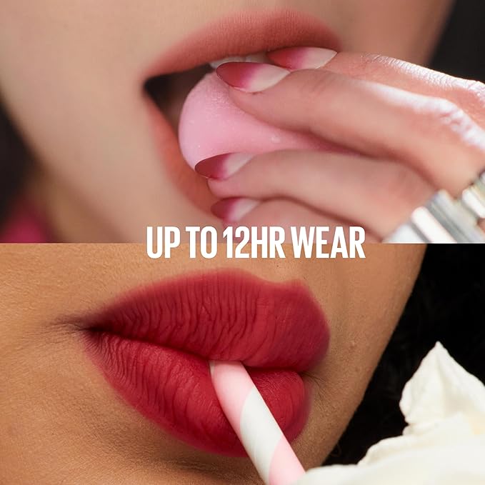 MAYBELLINE Super Stay Teddy Lip Tint, Long Lasting Matte Lipstick For Up To 12HR Wear, Coquettish, 1 Count
