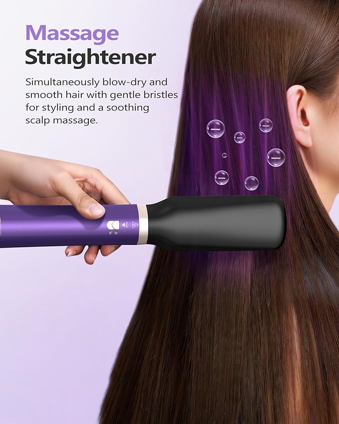 TASNEEM 7 in 1 Hot Air Styler with Auto-Wrap Curlers, Blow Dryer Brush, Ionic Hair Dryer, Straightener & Volumizing Brush, Styling Without Heat Damage, Travel Case, Frizz-Free Hair Styler