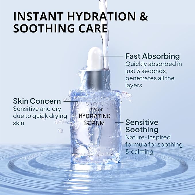 HAPA KRISTIN Ceramide Face Serum for Skin Barrier Repair - A Soothing Korean Skin Care Hydrating Serum with Centella & Hyaluronic Acid for Sensitive Skin, 1.01 fl oz