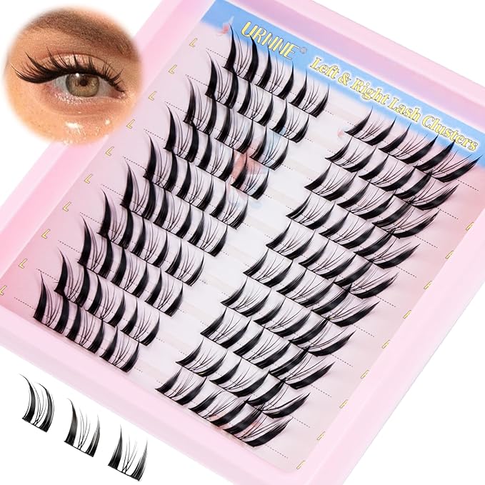 Manga Lashes Natural Look Cluster Lashes Anime Lashes Faux Mink Lashes Wispy Fluffy Eyelashes Spiky C Curl Individual Cluster (Wispy03)