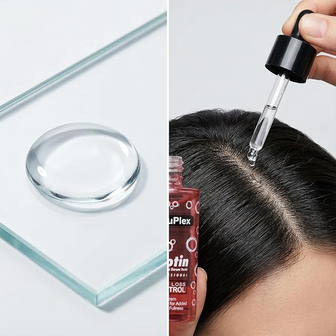 Biotin & Rosemary Hair Growth Serum for Thicker Fuller Hair - Anti Hair Loss Scalp Treatment for Men & Women - Natural Hair Regrowth Drops with Castor Oil & Aloe - 3.38 Fl Oz