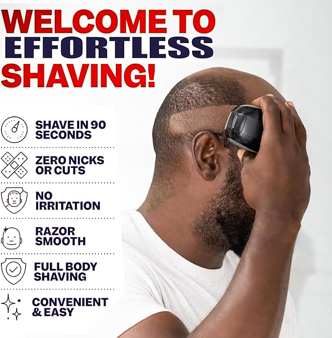 Head Shavers for Bald Men - Upgraded Detachable Men's Electric shavers - IPX6 Waterproof Electric Razor for Men - 7D LED Display Rechargeable Grooming Kit with Type-C Charge