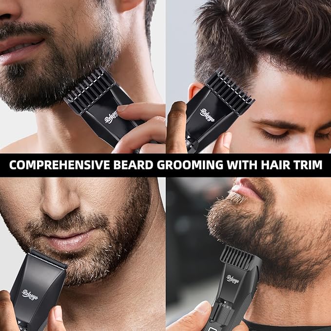 Beard Trimmer for Men Adjustable: Professional Cordless Trimmer with 20-Length Dial – Waterproof Hair Clippers w/Stainless Steel Blades for Beard, Mustache & Face Grooming – Gifts for Dad & Him