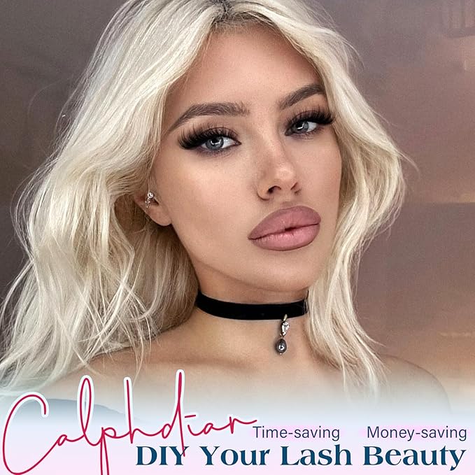 calphdiar Cluster Eyelash Extensions 70D Lash Clusters 360PCS Individual Lashes Fluff Eyelash Clusters D-curly Wispy Lashes Clusters 10-18mm DIY Eyelashes Fairy False Lashes Extension