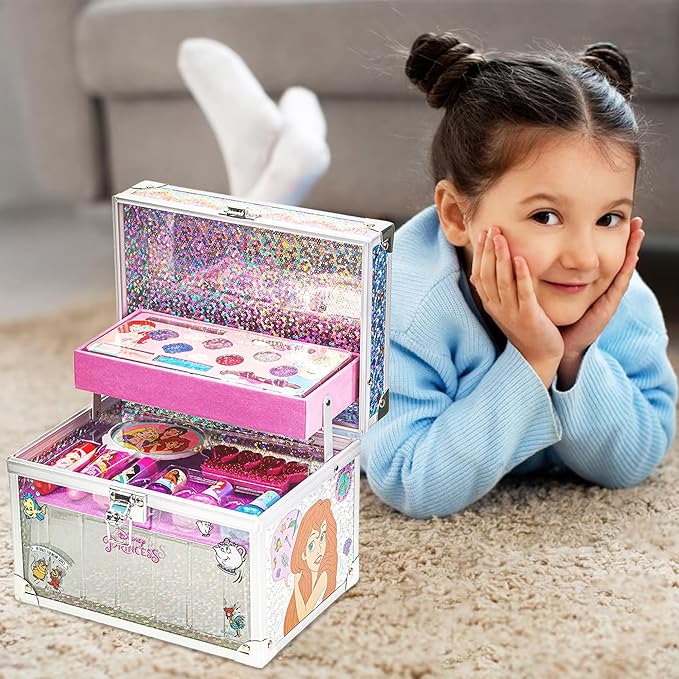 Disney Princess Train Case Girls Beauty Set, Kids