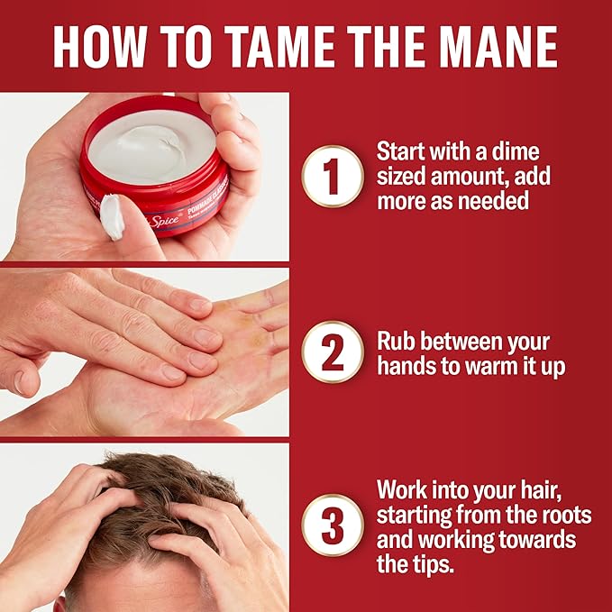 Old Spice Classic Pomade for Men, Medium Hold, Low Shine, Men's Hair Styling, 2.22 Oz
