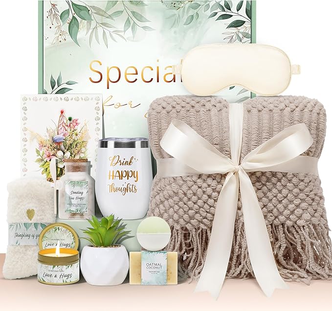 Self Care Gifts Spa Gifts for Women, Birthday Gifts Get Well Soon Gifts for Women Care Package, Sympathy Gift Baskets, Thinking of You Valentine's Day Gifts for Her Wife Girlfriend Mom Sister Friend