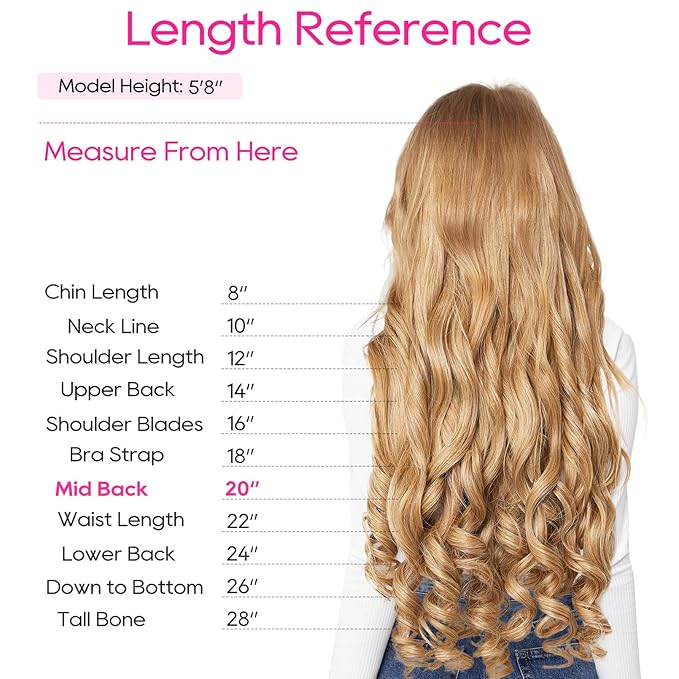 REECHO 20" 1-Pack 3/4 Full Head Curly Wave Clips in on Synthetic Hair Extensions HE008 Hairpieces for Women 5 Clips 4.5 Oz per Piece - Medium Warm Brown