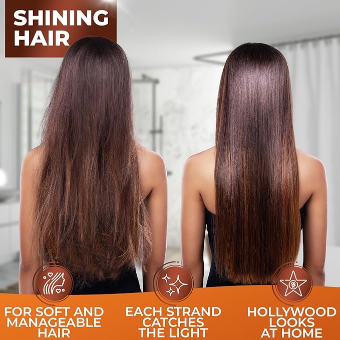Moroccan Argan Oil Shampoo and Conditioner Set - Sulfate Free, Anti Frizz Hydrating Care for Women - Deep Moisturizing Treatment for Color, Keratin Treated, Curly, Damaged and Dry Hair