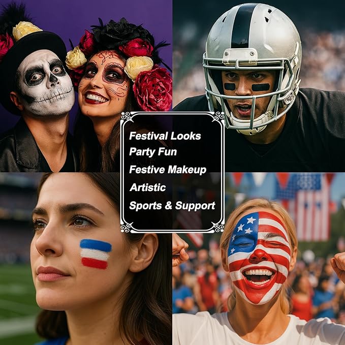 BOBISUKA Purple Face Body Paint Stick, Sports Eye Black for Baseball Football Softball – Waterproof Face Painting for Witch Sorcerer Galaxy Halloween SFX Makeup Cosplay