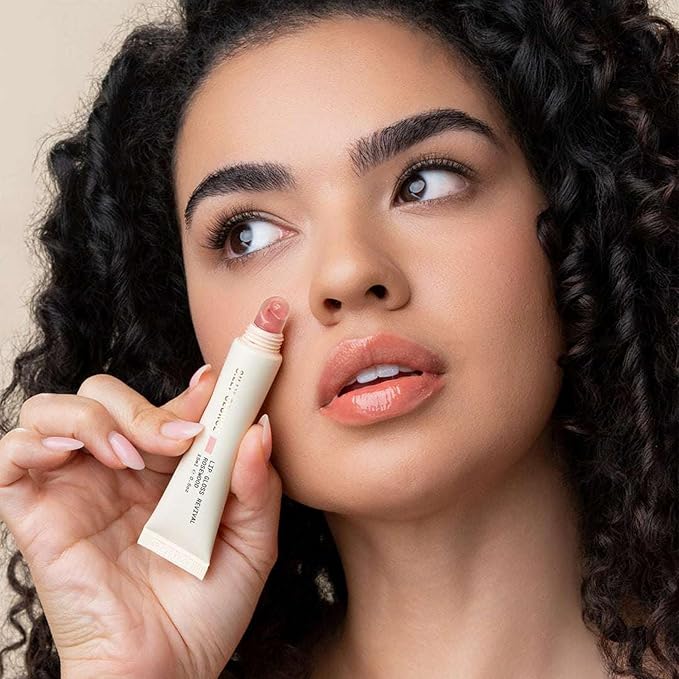 Silly George Lip Gloss Revival - Glossy Hydrating Glaze with Peptides, Shea Butter, & Moisturizing Argan, Macadamia, Babassu Oil for Dry Lips, Clean Beauty Products, Rosewood, 15ml Tubes
