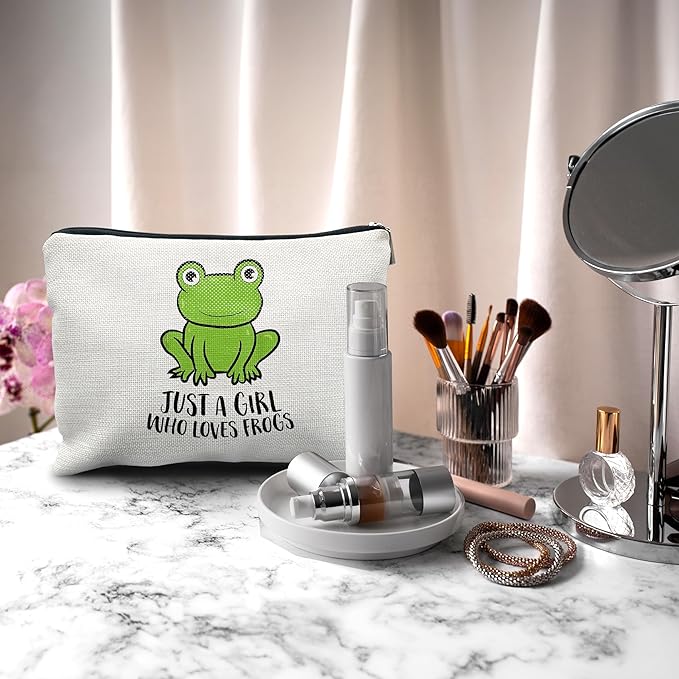 Nogrit Frog Makeup Bag - Cosmetic Toiletry Travel Bag, Funny Frog Gift for Lovers