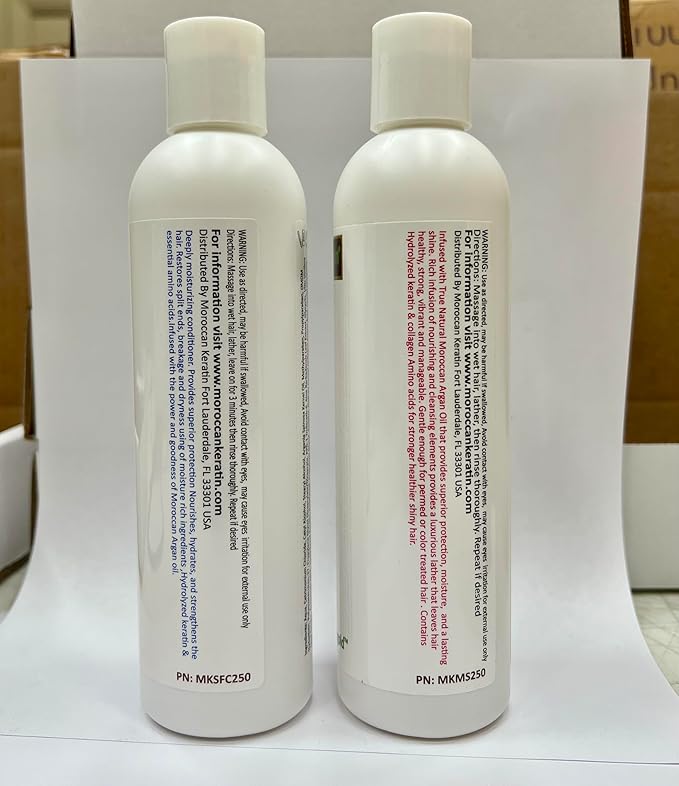 Moroccan Keratin Sulfate Free Shampoo & Conditioner Set Infused with Moroccan Argan Oil