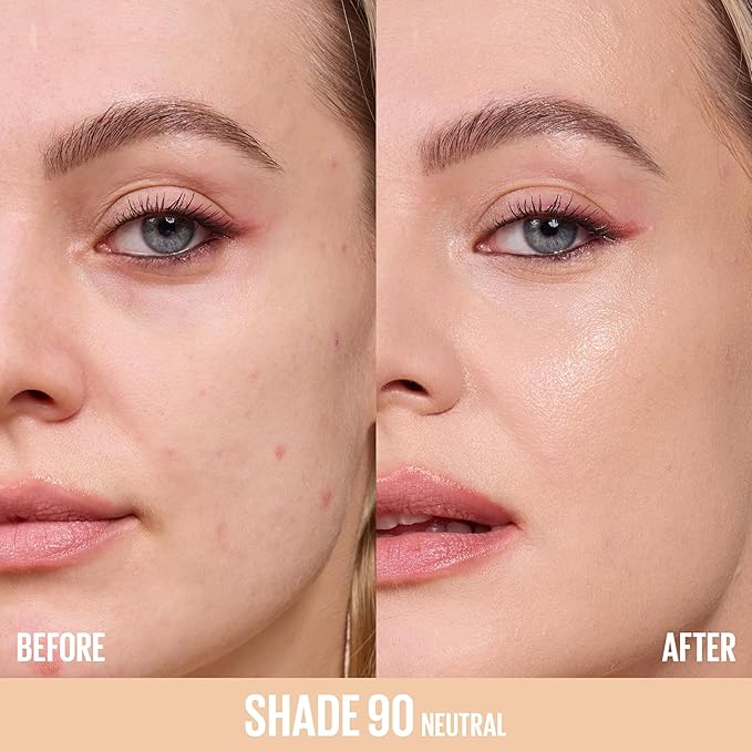 Maybelline Lifter Plump & Glow Foundation, Liquid Foundation with 2% Niacinamide + Hyaluronic Acid, Plumping and Brightening Face Makeup, 90, 1 Count