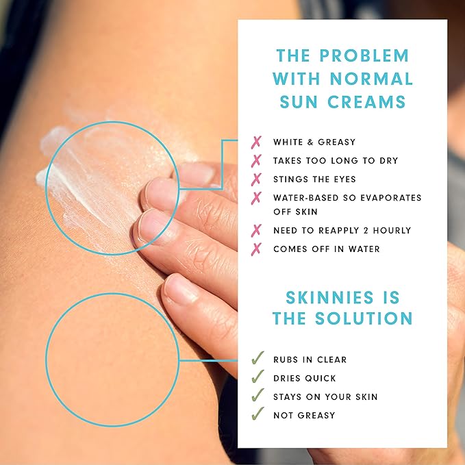 Skinnies 100ml SPF50+ CONQUER, Sungel Sun Cream, Broad Spectrum, Reef Safe, Water Resistant 4 hours