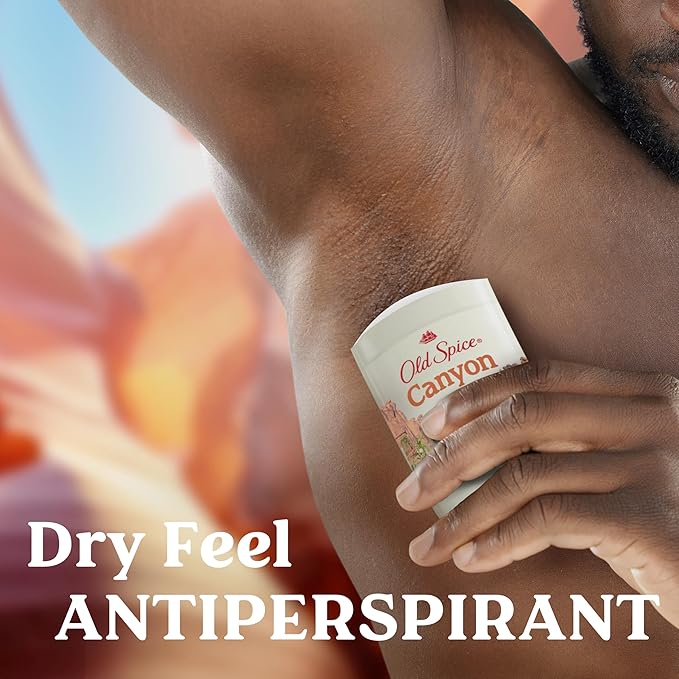 Old Spice Men's Antiperspirant & Deodorant Canyon with Aloe, 24/7 Odor Protection, 2.6oz (Pack of 3)