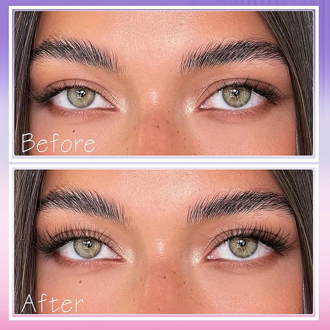 TNFVLONEINS Lash Clusters Kit Natural Eyelash Extension Kit Wispy Lash Extension Kit Soft Cluster Eyelash Extensions Individual Lashes Kit DIY Eyelash Clusters Kit with Bond and Seal and Tweezers