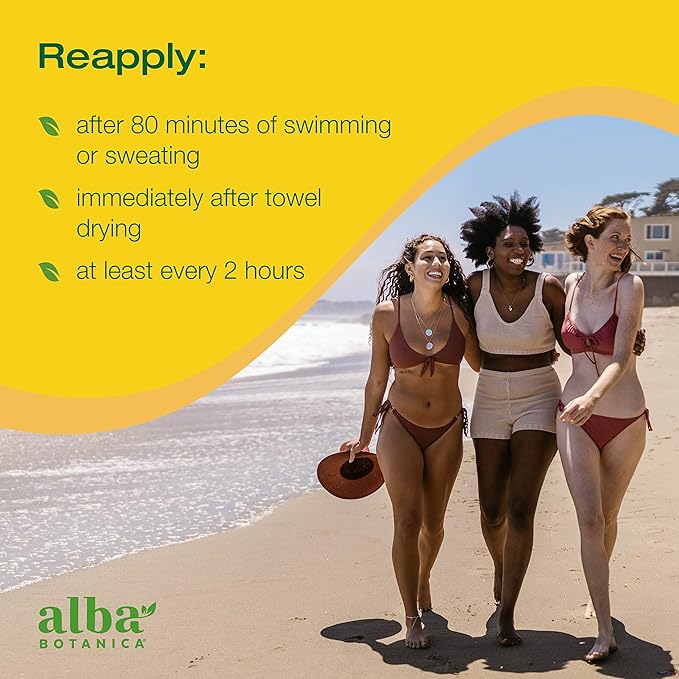 Alba Botanica Sunscreen for Face, Fragrance-Free Sheer Mineral Face Sunscreen Lotion, Broad Spectrum SPF 30, Water Resistant and Biodegradable, 2 fl. oz. Bottle (Packaging May Vary)