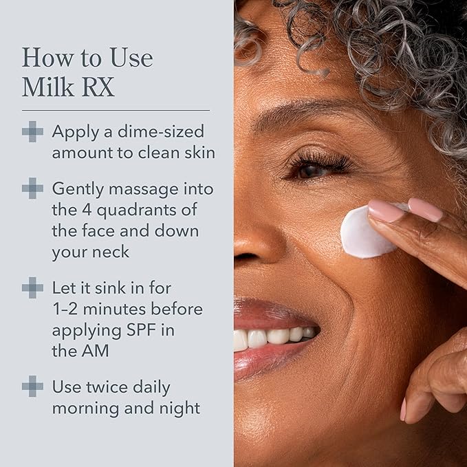 Beekman 1802 Milk RX Advanced Better Aging Face Cream - Goat Milk Protein Exosomes & Polypeptide Facial Moisturizer - Doctor Formulated for Collagen Boosting & Skin Firming - Fragrance Free