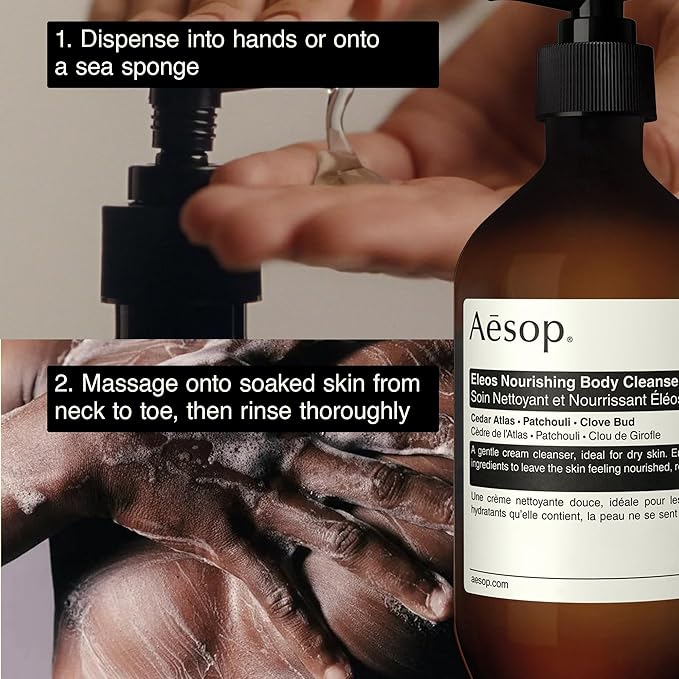 Aesop Eleos Nourishing Body Cleanser | Moisturizing Body Wash for Dry, Dehydrated Skin | Made with Shea Butter & Lavender Oil | 500 mL / 16.9 oz