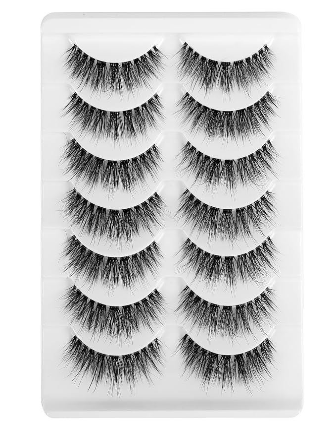 Onlyall False Eyelashes Natural Fake Lashes 7 Pairs A-40