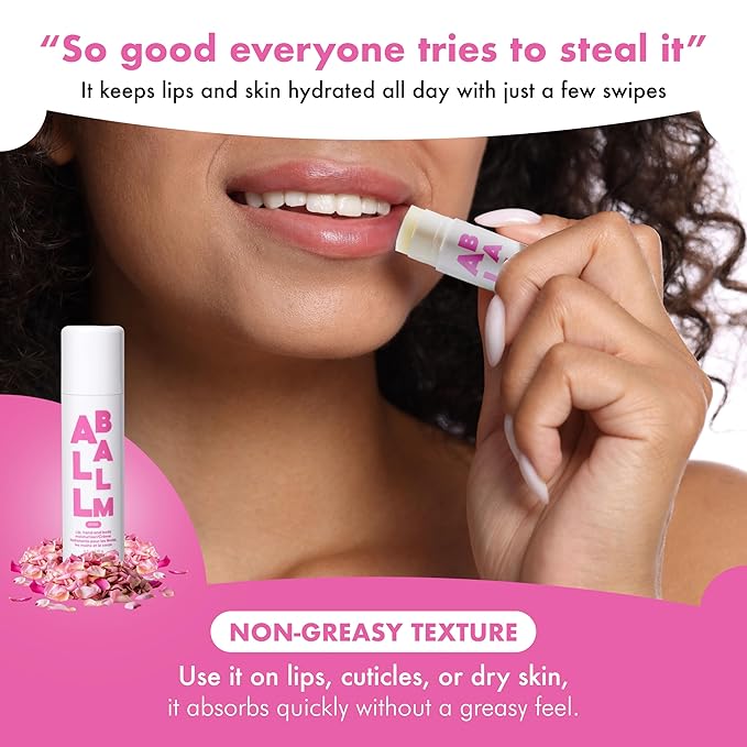 Zizia Rose Multi Balm Stick – Moisturizing and Hydrating Stick for Lips, Hands & Body – with Shea Butter, Jojoba Oil, Aloe Vera, Calendula – Beauty Moisturizer - Travel Essentials - 0.5 oz