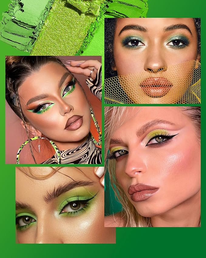 Green Eyeshadow Palette Green Eye Shadow for Women Long Lasting Makeup Pigmented & Ultra Blendable Matte Eyeshadows, 9Green