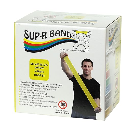 CanDo 10-6321 Sup-R Latex Free Exercise Band 50 yd